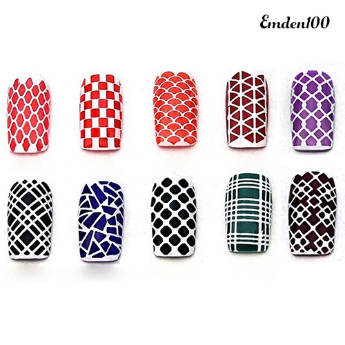 Set 100 Khuôn Dán Hỗ Trợ Trang Trí Móng Nghệ Thuật