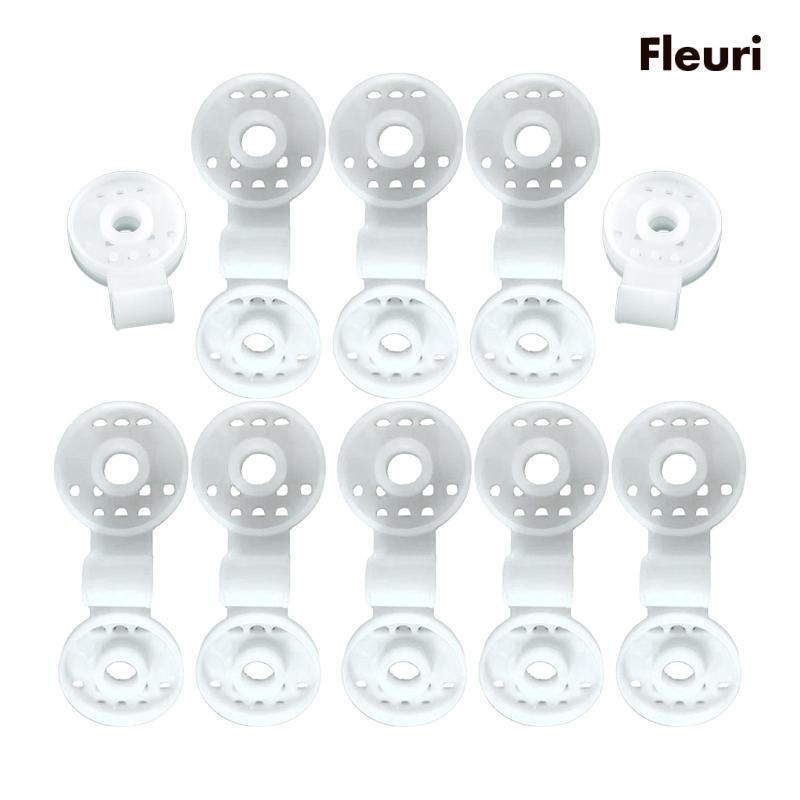 Set 10 Kẹp Vải Hình Tròn Dùng Cho Rèm Cửa Sân Vườn / Ban Công / Nhà Kính