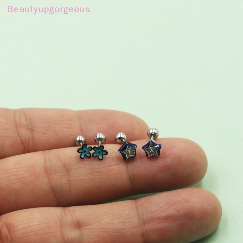 1 Đôi Bông Tai Xoắn Ốc Hình Hoa Đính Đá Zircon Dễ Thương Cho Nữ