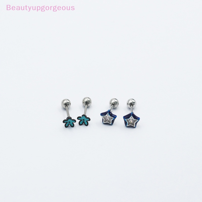 1 Đôi Bông Tai Xoắn Ốc Hình Hoa Đính Đá Zircon Dễ Thương Cho Nữ