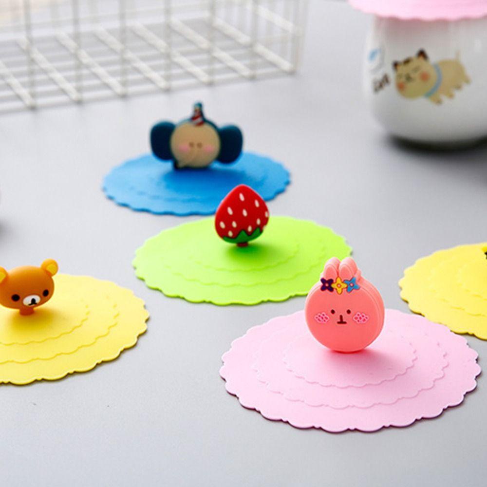 Bộ 3 Nắp Đậy Cốc Nước Bằng Silicone Cách Nhiệt Chống Tràn Chất Lượng Cao