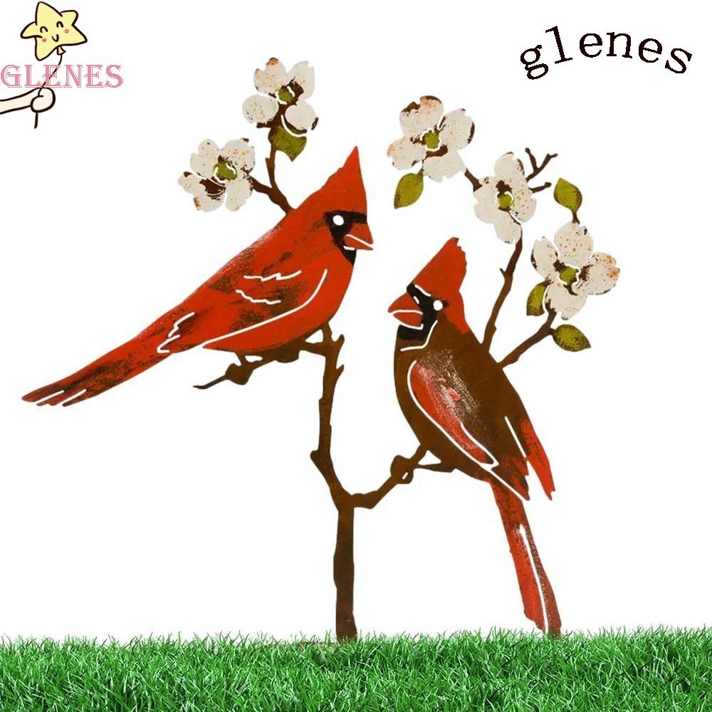 Phụ Kiện Trang Trí Vườn Hình Chú Chim Xếp Ly Sáng Tạo Bằng Chất Liệu Gỉ Sét