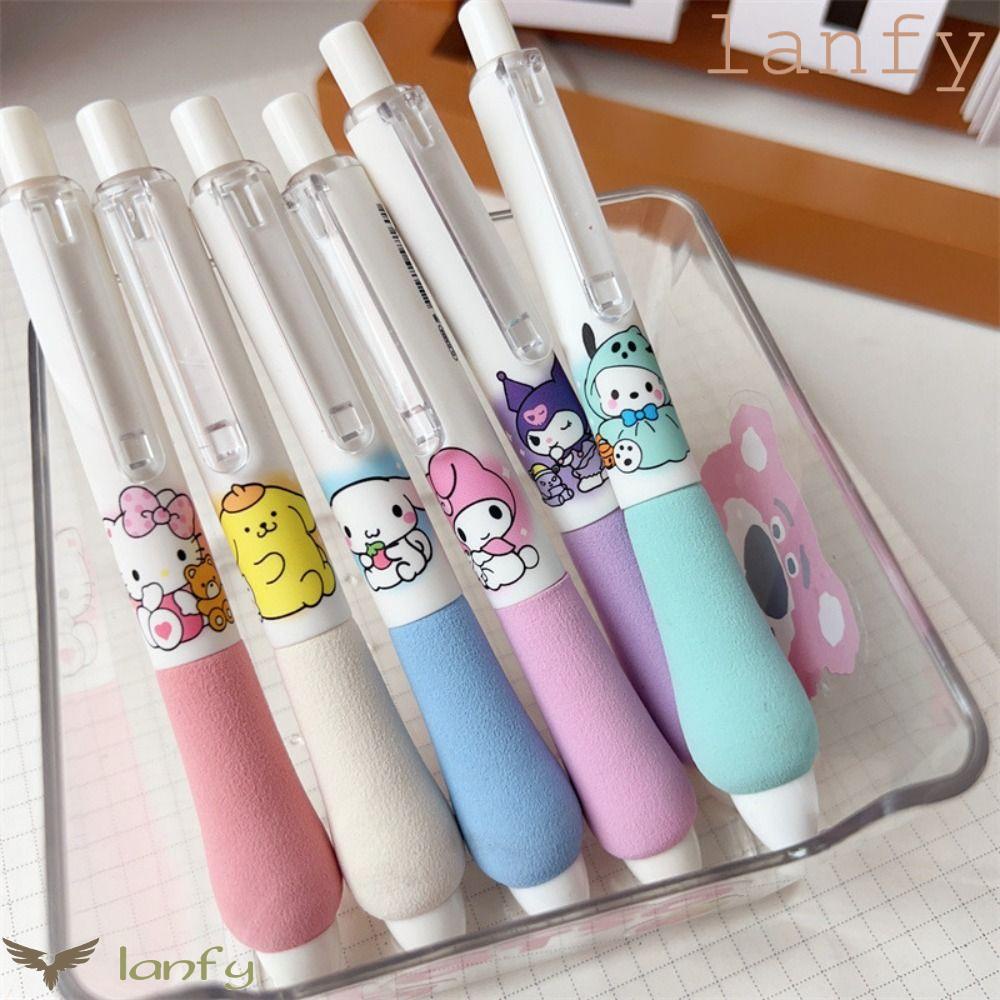 Lanfy Bút Bi Mực Đen Siêu Bền Không Đau Ngón Tay Cho Học Sinh