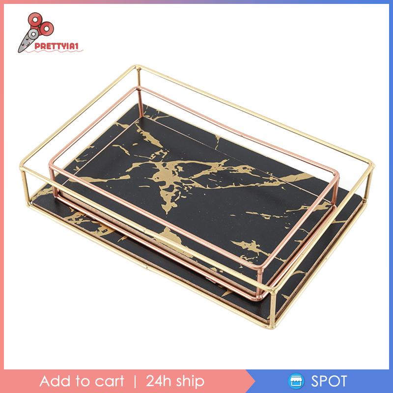 1 [Prettyia1] Khay Đựng Nước Hoa / Đồ Trang Điểm Trang Sức / Nước Hoa Trang Trí