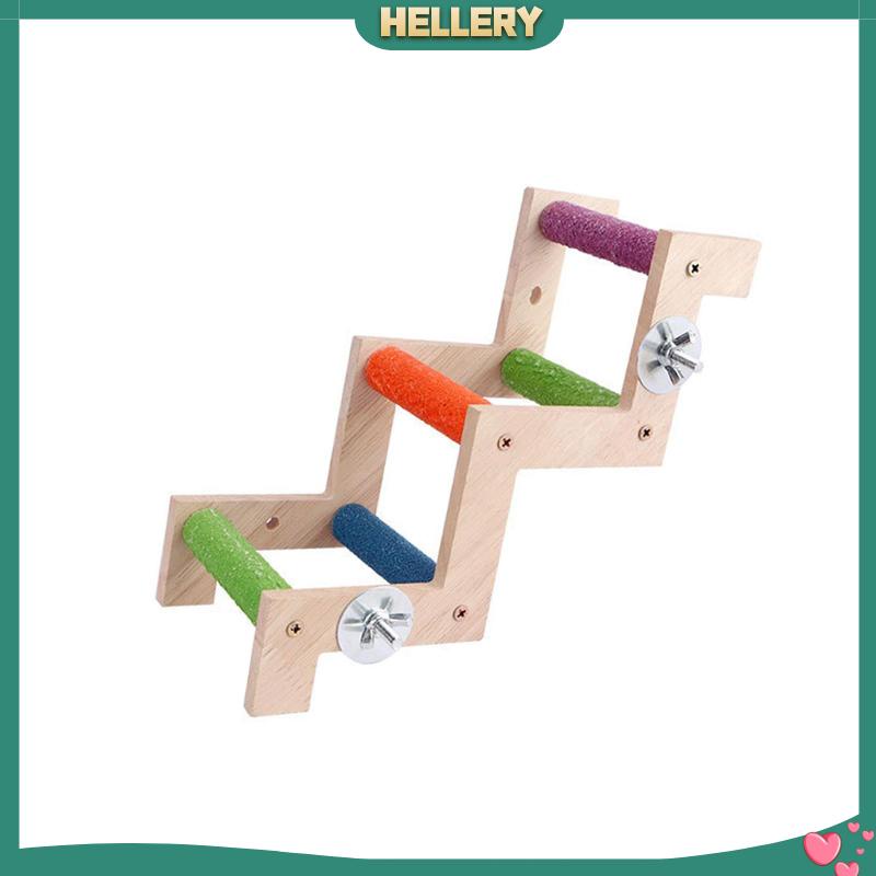 Thang Leo Bằng Gỗ Màu Trơn Cho Chim Vẹt