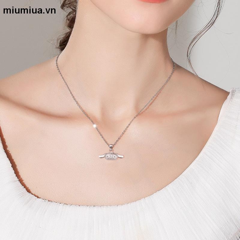 miumiuaVòng cổ Cặp Đôi Mạ Bạc Hình Cinnamoroll Melody Kuromi
