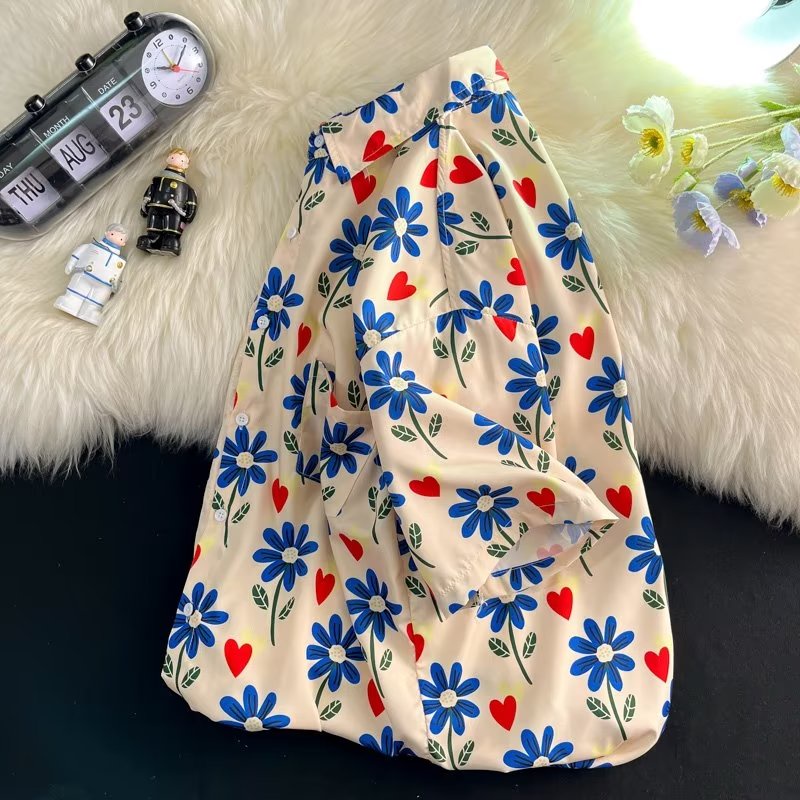 Áo Sơ Mi Tay Ngắn In Họa Tiết Thời Trang Phong Cách Hàn Quốc Cho Nam size M-3XL