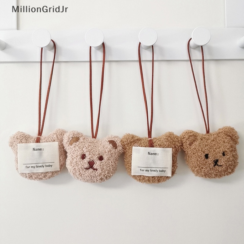 1 Móc Khóa Hình Đầu Gấu Nhồi Bông Dễ Thương JR