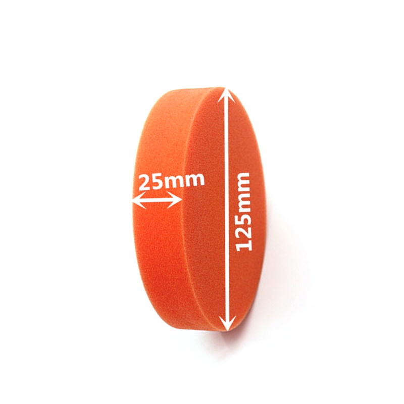 Đệm Đánh Bóng Xe Hơi 125mm Màu Cam