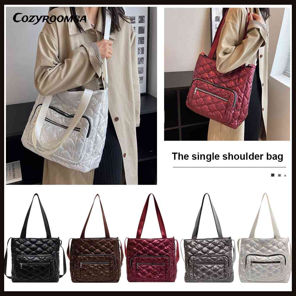Túi Đeo Chéo Đệm Bông Mềm Mại Thời Trang Mùa Đông Cho Nữ