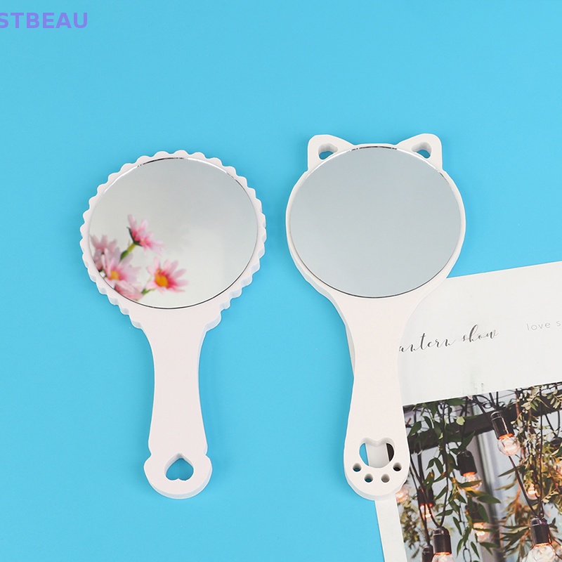 [Cxsteau] Gương Trang Điểm Cầm Tay Thiết Kế Tai Mèo Bằng Gỗ Sáng Tạo