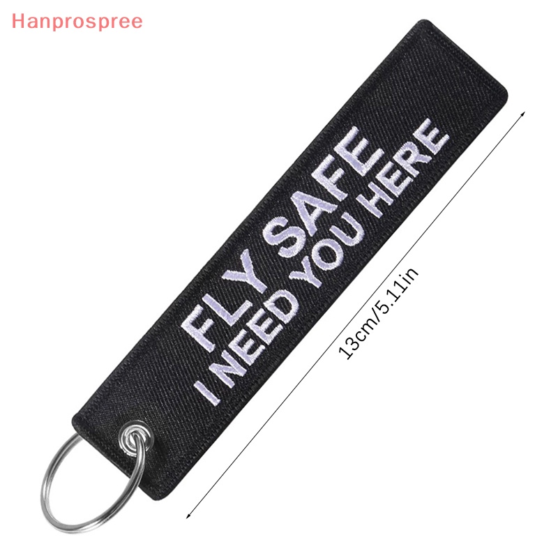 Móc Khóa Ba Lô Thêu Hình Máy Bay Hanprospree &gt; FLY SAFE I NEED YOU HERE