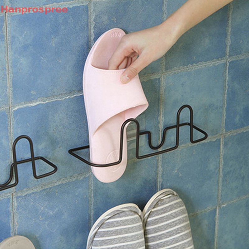 Giá Sắt Treo Tường Đựng Giày Dép Màu Đen Tiện Dụng