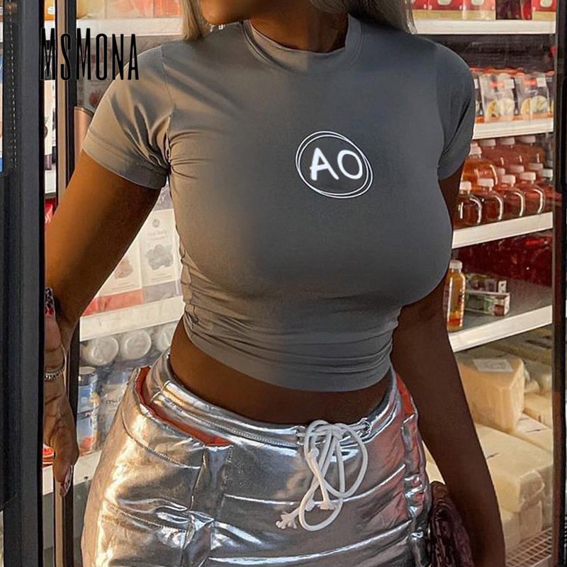 Áo Thun Ngắn Tay Cổ Tròn Màu Trơn Họa Tiết Hoa Thời Trang 2023 Cho Nữ