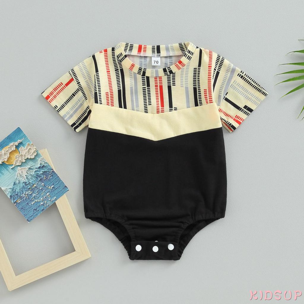 Áo Liền Quần Ngắn Tay Cổ Tròn Thời Trang Mùa Hè Cho Bé Sơ Sinh 1 Tuổi