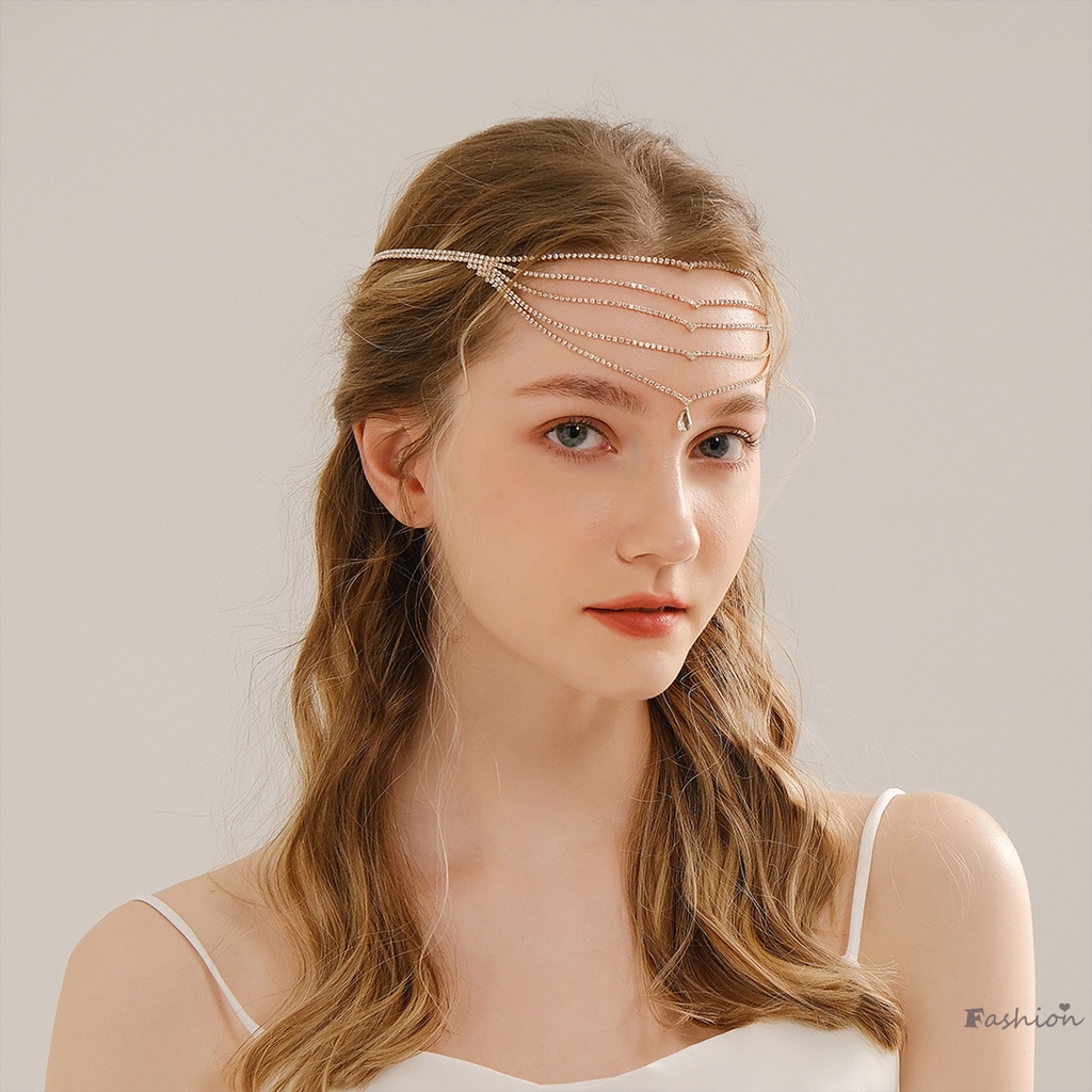 Băng Đô Cài Tóc Đính Hạt Lấp Lánh Cho Cô Dâu