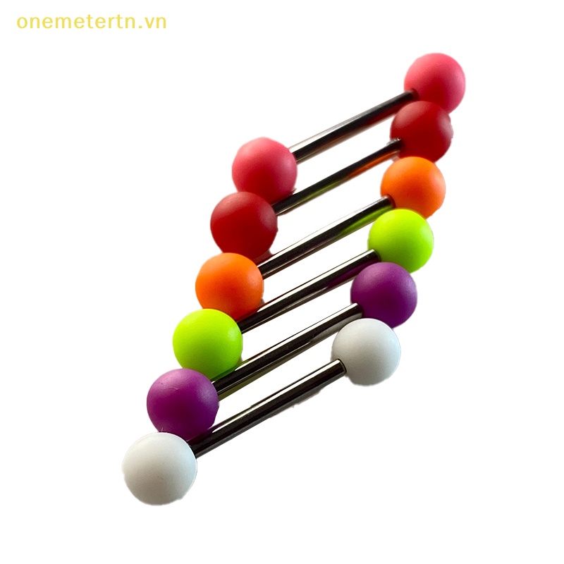 Onemetertn Nhẫn Lưỡi Bằng Thép Titan Chống Dị Ứng Trang Sức / Lưỡi / Môi / Cơ Thể Cô Gái /