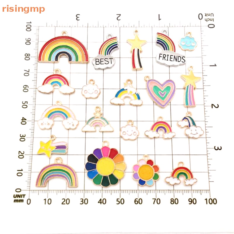 Set 40 Mặt Dây Chuyền Hình Đám Mây Mưa Tráng Men DIY