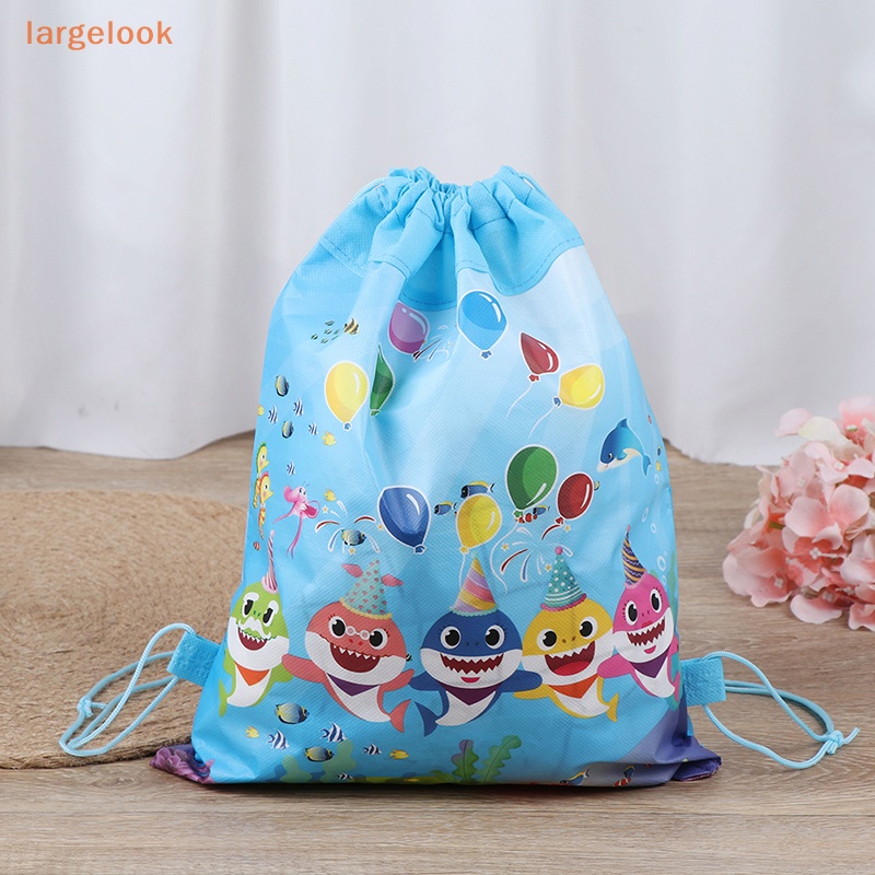 Ba Lô Túi Rút Hình Cá Mập Dễ Thương Cho Bé