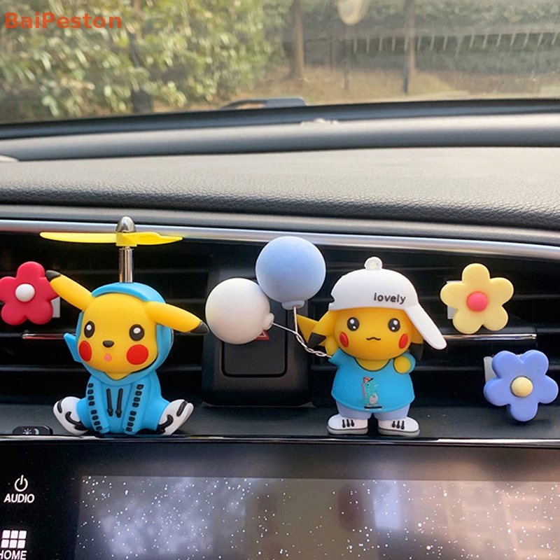 [BaiPeston] Máy Làm Mát Không Khí Xe Hơi Hoạt Hình Pikachu Có Hương Thơm Xuất Khẩu