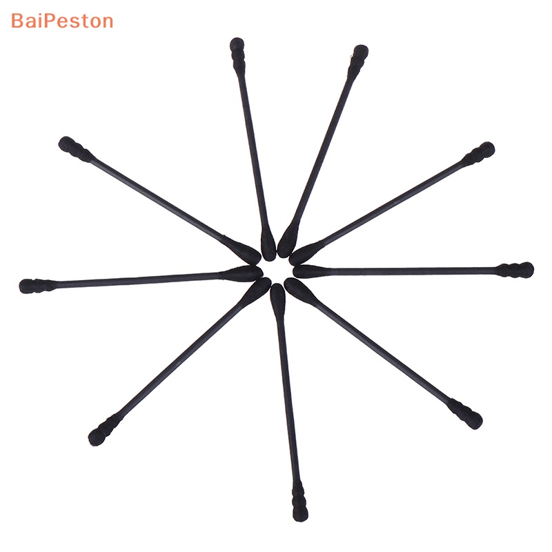 Hộp 200 Tăm Bông Cotton Hai Đầu Màu Đen Dùng Một Lần