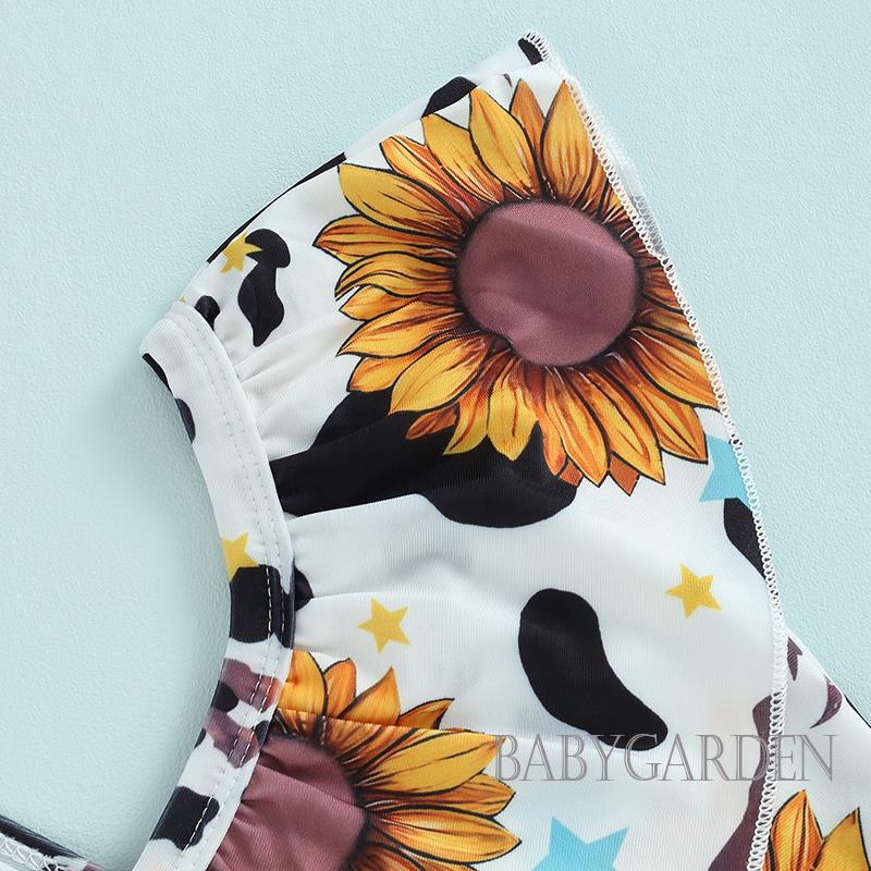 Đồ Bơi Một Mảnh Không Tay In Hoa Thời Trang Mùa Hè Cho Bé Gái 6 Tháng-3 Tuổi