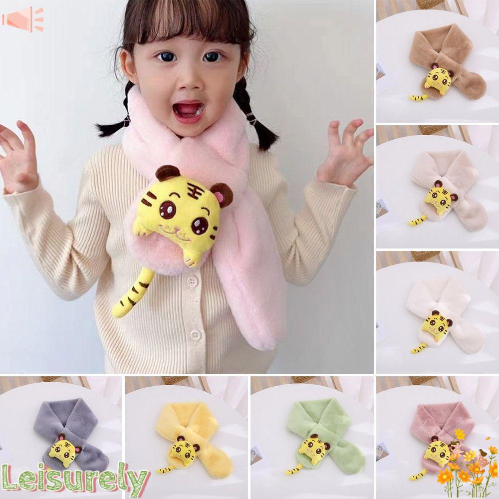 Khăn Choàng Cổ Giữ Ấm Hình Chú Hổ Hoạt Hình Dễ Thương Cho Bé