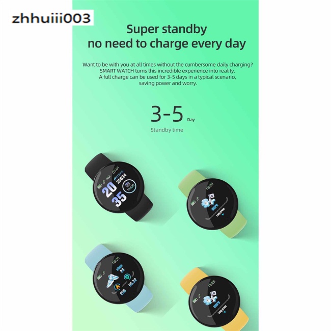 Đồng Hồ Thông Minh ZHIHUI D18s Màn Hình 1.44 Inch Pin 90mah Bluetooth 4.0 Theo Dõi Giấc Ngủ