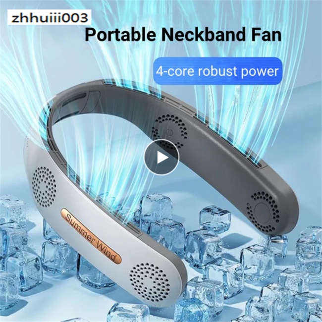 Quạt Đeo Cổ Không Cánh Tiếng Ồn Có Thể Sạc Lại Bằng Cổng Usb A306