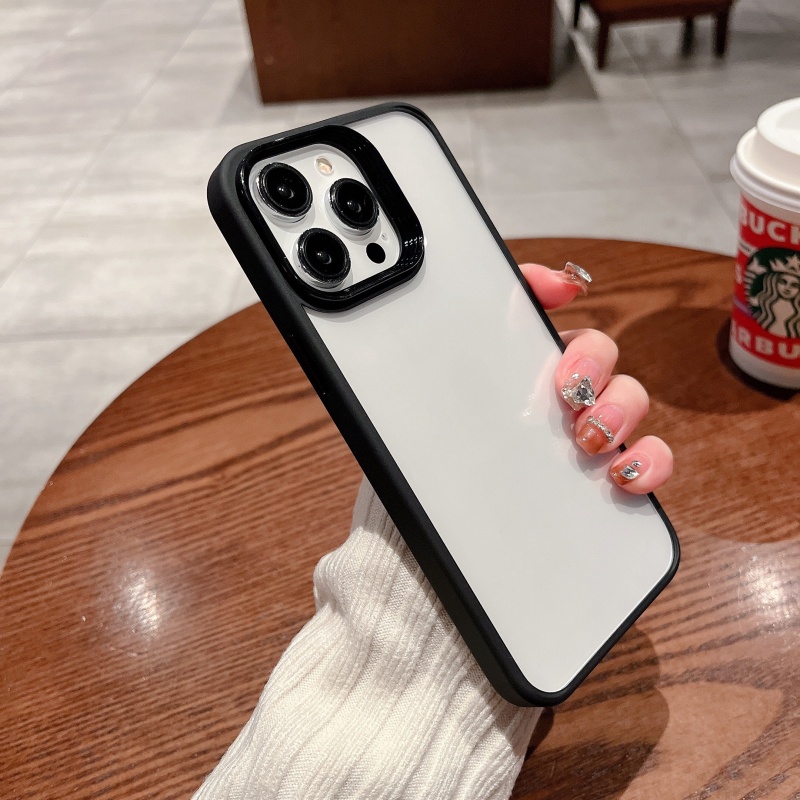 Ốp Điện Thoại Nhựa Cứng Trong Suốt Chống Sốc Bảo Vệ Camera Cho iPhone 14 Pro Max 14 Plus 13 12 11 Pro Max