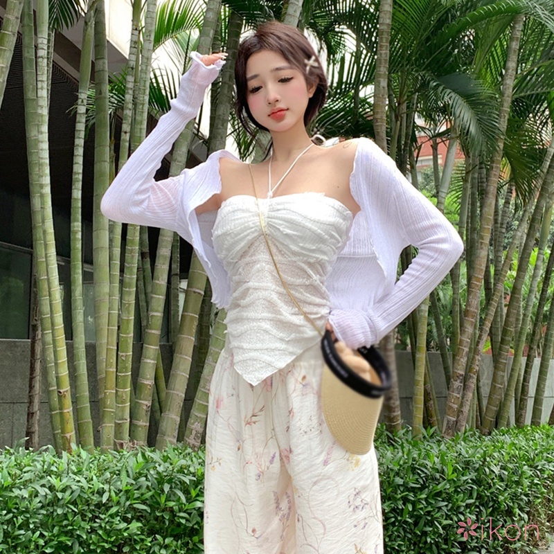 Áo Khoác Cardigan Dệt Kim Tay Dài Chống Nắng Phong Cách Hàn Quốc Ngọt Ngào Thời Trang Mùa Hè Cho Nữ