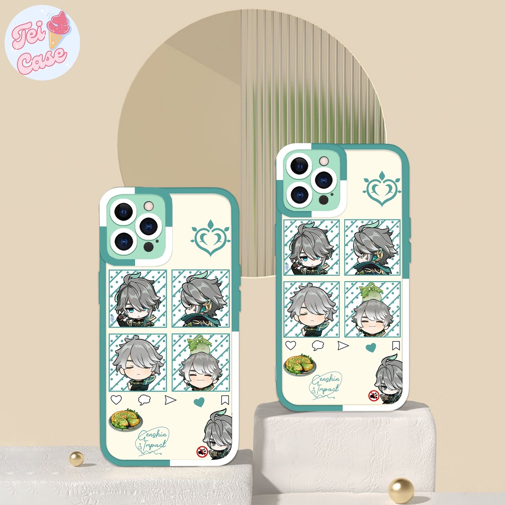 Ốp iphone 11 cạnh vuông Teicase Alhaitham anime collage game genshin impact 6/6plus/7/7plus/8/8plus/x/xr/xs/11/12/13/14