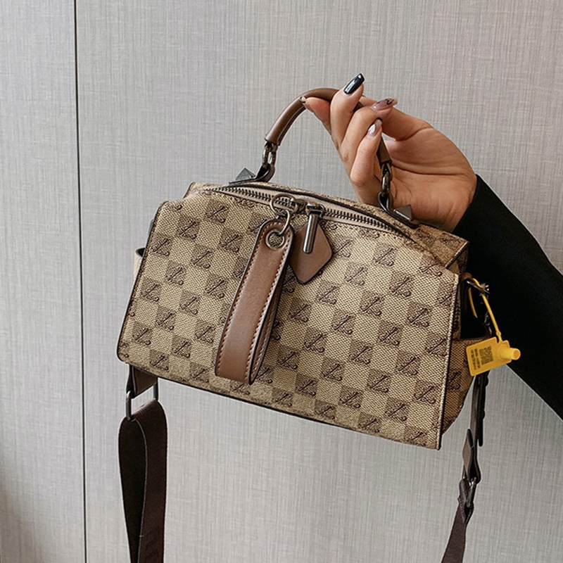 Túi Xách Đeo Vai Hình Vuông Cỡ Nhỏ Dây Đeo Bản Rộng Phong Cách retro Thời Trang Cho Nữ