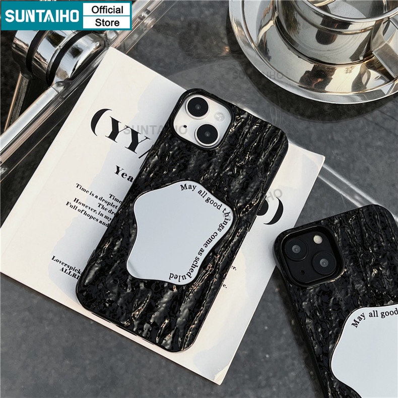 Suntaiho Ốp lưng iphone Ốp Điện Thoại Silicone Mềm Chống Sốc Tráng Gương Cho iPhone 11 14 Pro Max 12 13 Pro 11 Pro Max 7 8 Plus