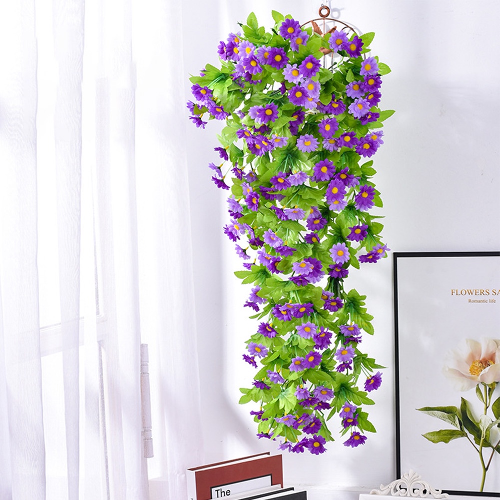 Dây Hoa Cúc Lụa Treo Trang Trí Vườn 80cm