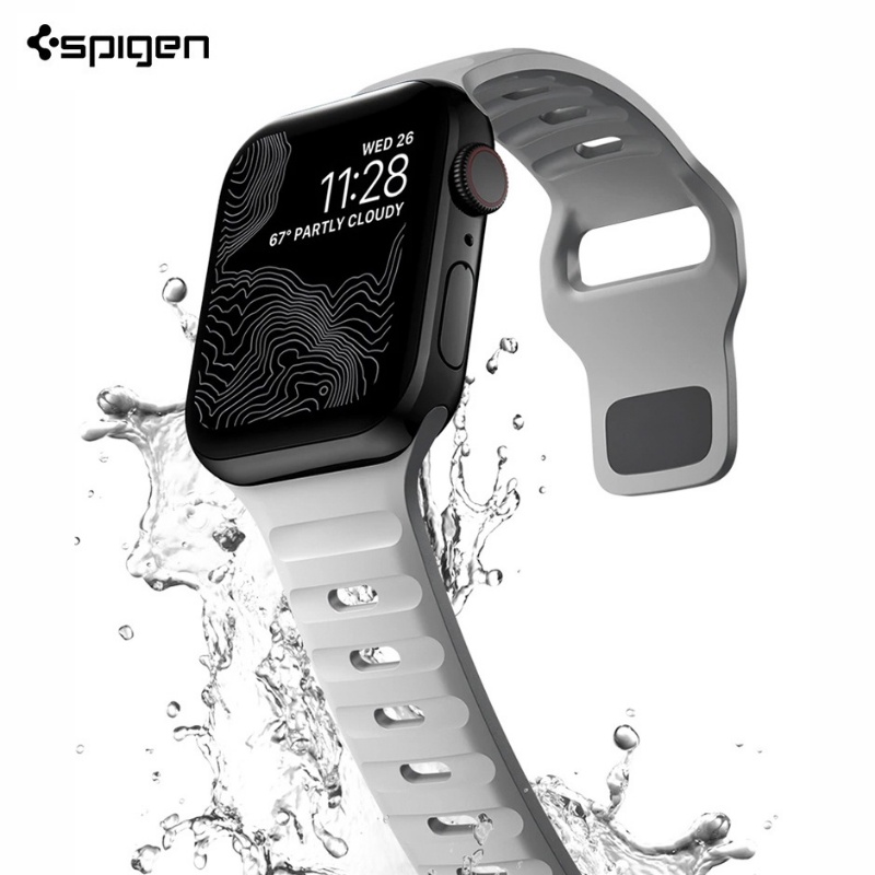 SPIGEN Dây Đeo Silicon Cho Đồng Hồ Thông Minh Apple Watch 49mm 45mm 44mm 41mm 40mm UItra 8 7 6 5 4 SE Iwatch 3 42mm 38mm
