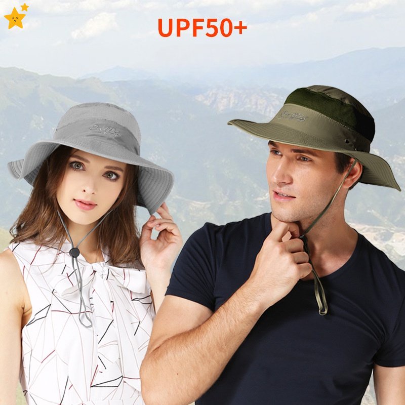 Nón Tai Bèo Vành Rộng Chống Tia UV Thoáng Khí Thời Trang Đi Biển Mùa Hè Cho Nam Và Nữ