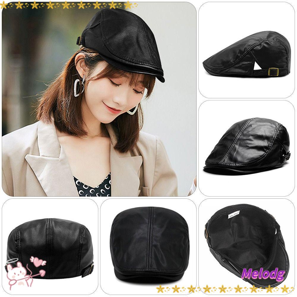 Mũ Beret Da PU Panama Thanh Lịch Cho Hoạt Động Ngoài Trời