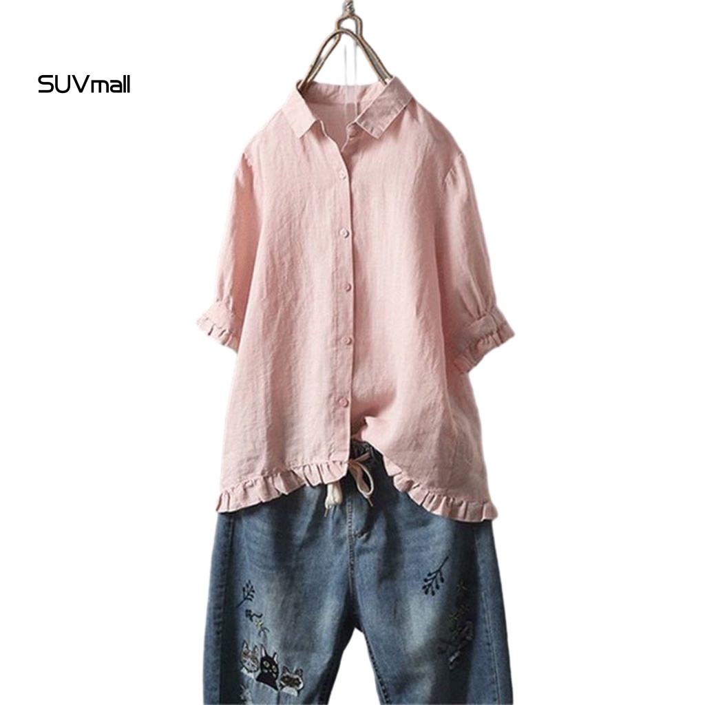 [SU] Áo Sơ Mi Nữ Mùa Hè Tay Lỡ