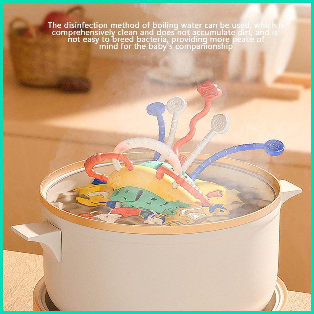 Đồ Chơi Động Cơ Kéo Dây Bằng Silicone Cấp Thực Phẩm Montessori Cho Bé