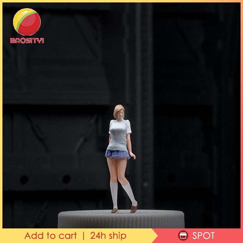 Mô Hình Cô Gái Tóc Ngắn Tỉ Lệ 1: 64 Trang Trí Tiểu Cảnh