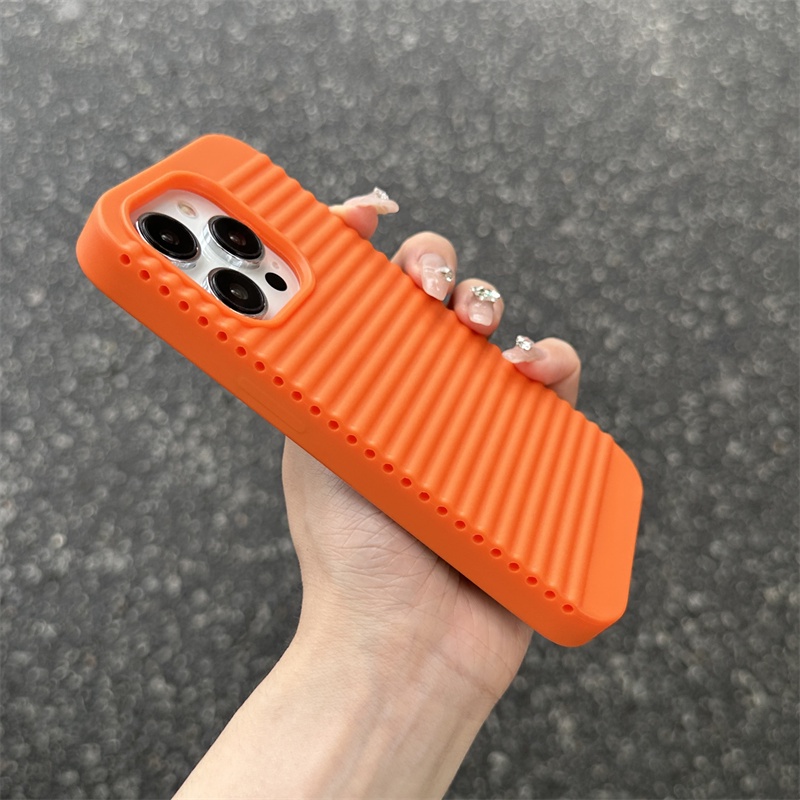 Ốp Điện Thoại Silicone Mềm Sọc Tản Nhiệt Thoáng Khí Chống Sốc Cho IPhone 14 13 12 11 Pro MAX 14 7 8 Plus X XS XR XS MAX