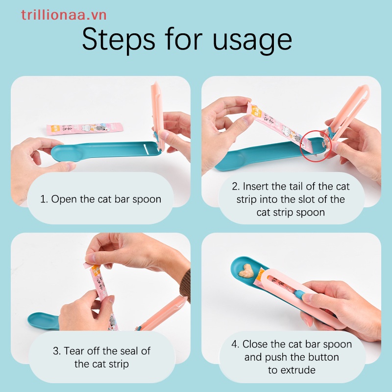 Muỗng Dài Dắt Thức Ăn Vặt Đa Năng Cho Mèo