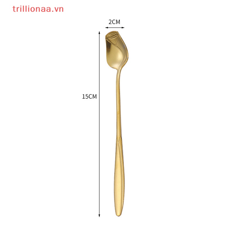 Muỗng Cà Phê Cán Dài Bằng Thép Không Gỉ