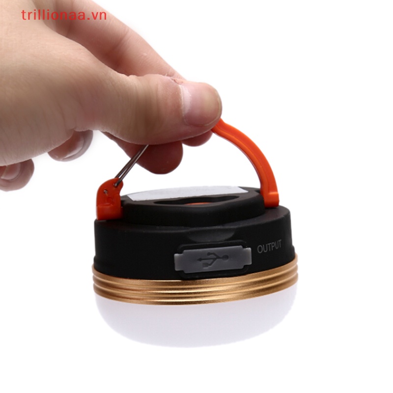 Đèn LED Cắm Trại / Câu Cá / Leo Núi Thiết Kế Nhỏ Gọn Kèm Sạc USB Tiện Dụng