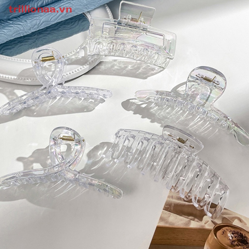 Kẹp Tóc Càng Cua Họa Tiết Hình Học Màu Gradient