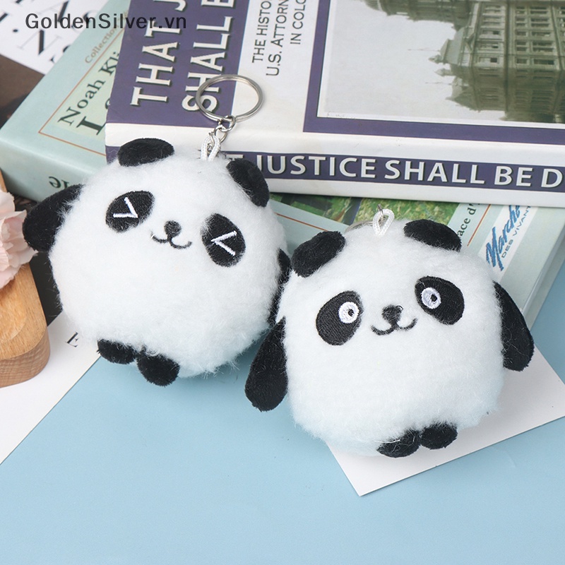 Móc Khóa Gấu Trúc Nhồi Bông Màu Bạc 2022 Dễ Thương