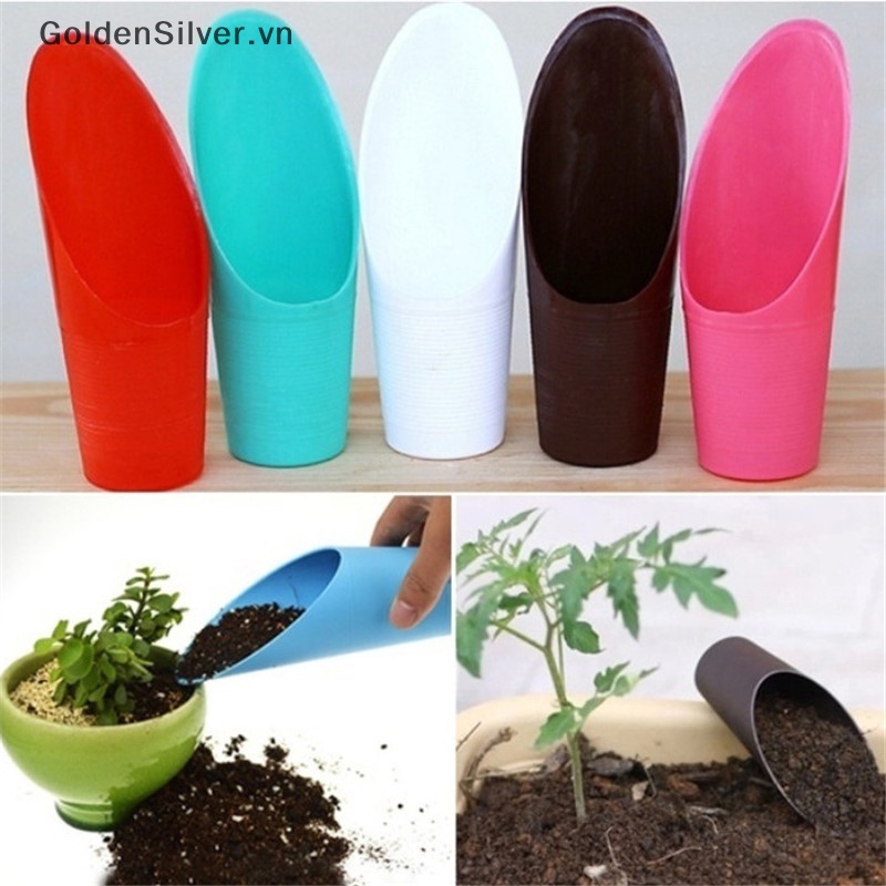 1 Xẻng Xúc Đất Bằng Nhựa Màu Vàng Kim Dùng Làm Vườn DIY