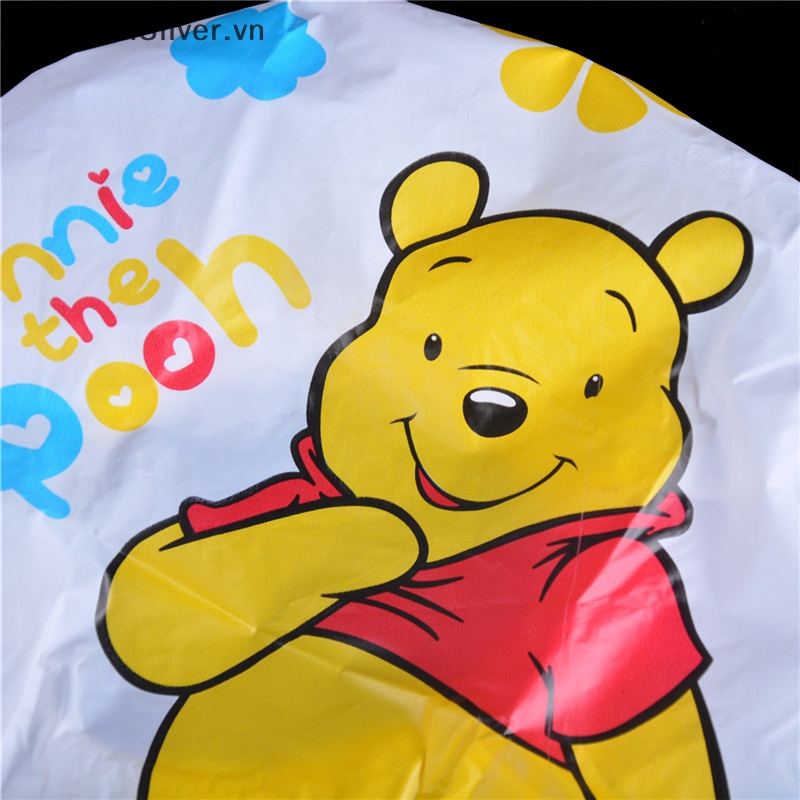 Mũ Trùm Tóc Khi Tắm Co Giãn Chống Thấm Nước Màu Vàng Bạc Họa Tiết Hoạt Hình Cho Nữ