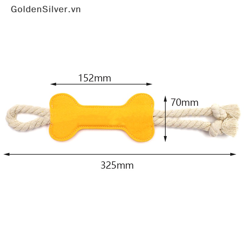 Đồ Chơi Dây Thừng Huấn Luyện Thú Cưng Hình Khúc Xương Màu Vàng Kim